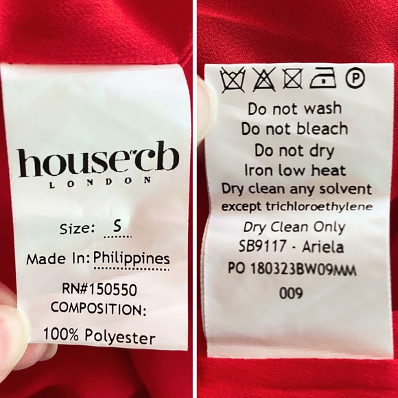 NEW House of CB Ariela Ruffle Maxi Dress Red Rose Cherry Small - Picture 17 of 17